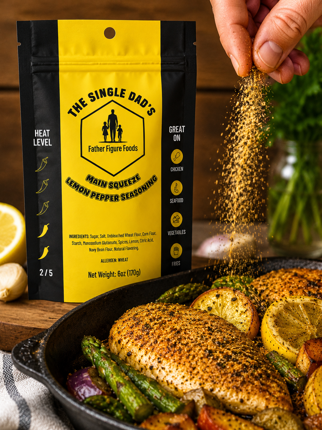 The Single Dad's Main Squeeze Lemon Pepper Seasoning